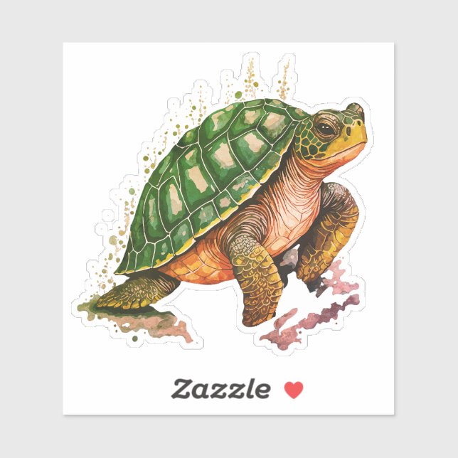 Sea Turtle Custom Cut Vinyl Sticker (Blatt)