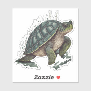 Sea Turtle Custom Cut Vinyl Sticker