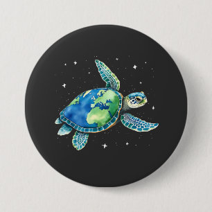 Sea Turtle Earth Day 2025 Sea Animals Button