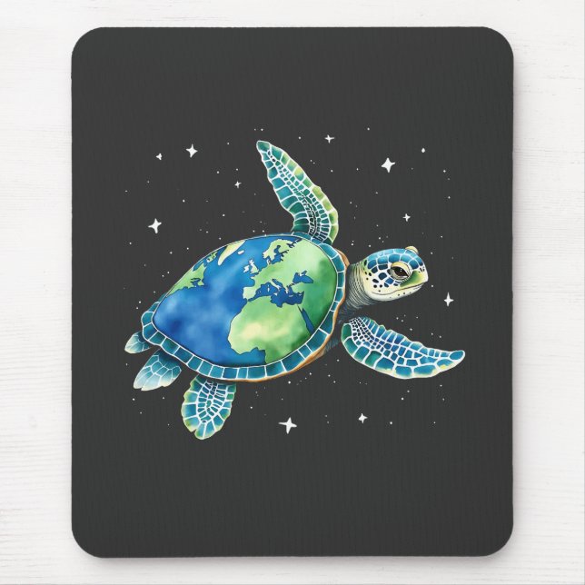 Sea Turtle Earth Day 2025 Sea Animals Mousepad (Vorne)