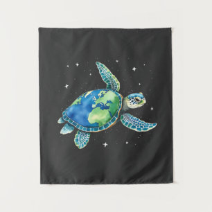 Sea Turtle Earth Day 2025 Sea Animals Wandteppich