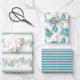 Sea Turtle Einzigartige Weihnachtsgeschenke Geschenkpapier Set