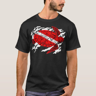 Sea Turtle Flag Scuba Diving Lovers Conservat T-Shirt