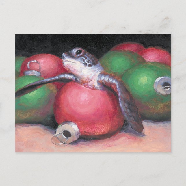 Sea Turtle Florida Weihnachtspostkarte Feiertagspostkarte (Vorderseite)