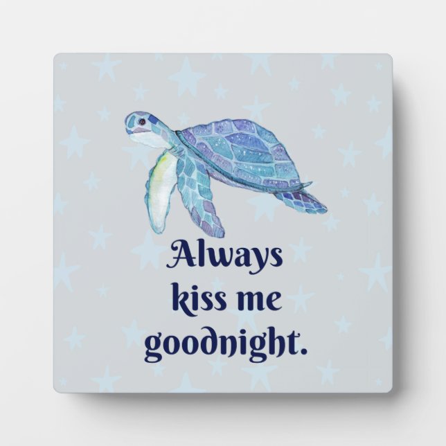 Sea Turtle Goodnight Fotoplatte (Vorderseite)