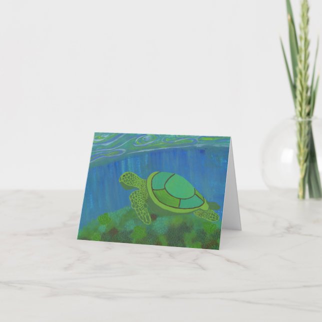 Sea Turtle Grußkarte für Jede Anlässe Karte (Vorderseite)