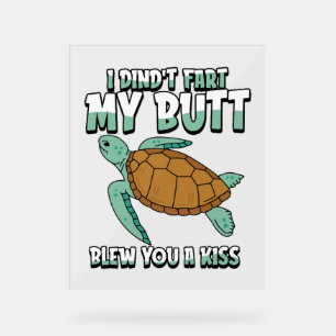 Sea Turtle Humore Acrylschild