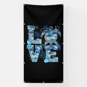 Sea Turtle Liebe Shirt Ocean Beach Tierfreunde Banner