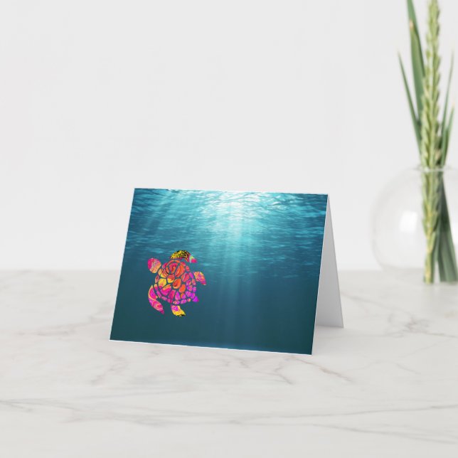 Sea Turtle Magnet Karte (Vorderseite)