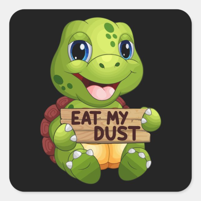 Sea Turtle Meereswelt Ocean Turtles Animal Gift Id Quadratischer Aufkleber (Vorderseite)