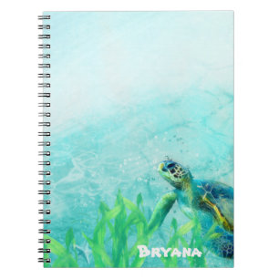 Sea Turtle Ocean Beach Art Personalisiert Notizblock