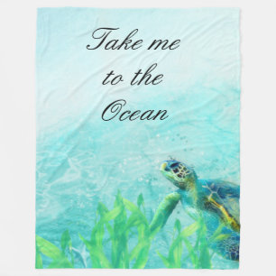 Sea Turtle Ocean Beach Lounge Fleecedecke