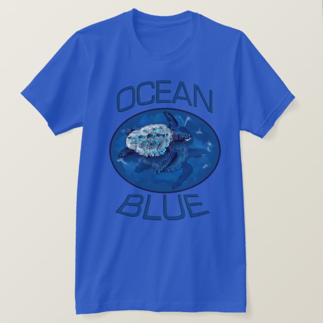Sea Turtle Ocean Blue Bella Leinwand T - Shirt (Design vorne)