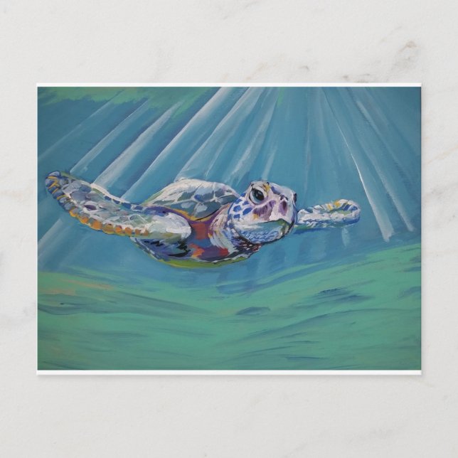 Sea turtle postkarte (Vorderseite)
