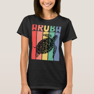 Sea Turtle Retro Aruba Caribe Familienurlaub Matc T-Shirt