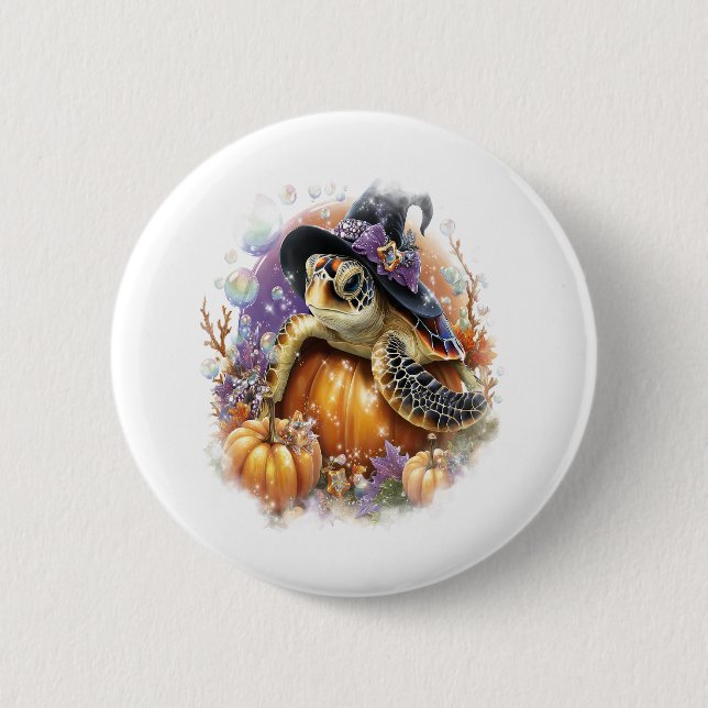 Sea Turtle Shirt Sea Halloween Button (Vorderseite)