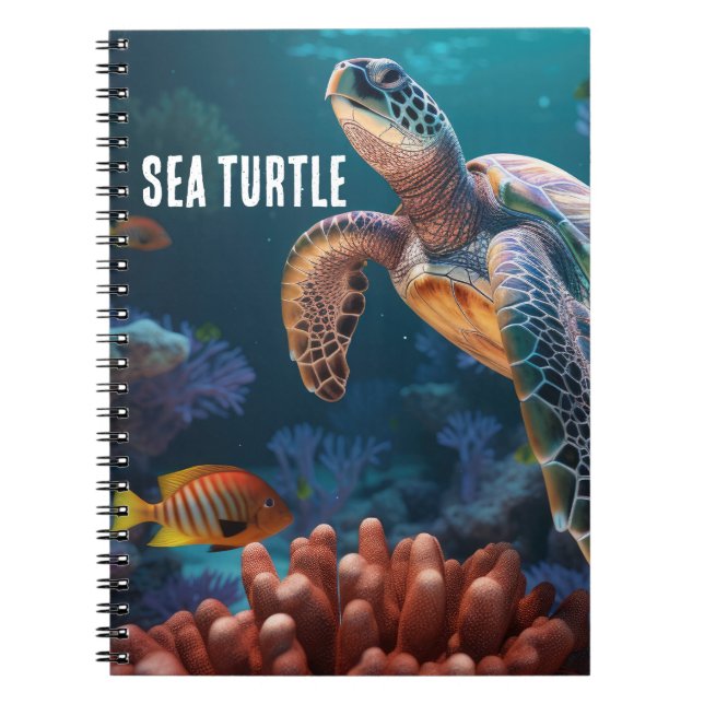 Sea Turtle Spiral Notebook Notizblock (Vorderseite)