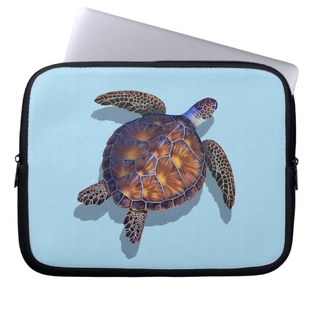 Sea turtle tablet / laptop sleeve (Vorderseite)
