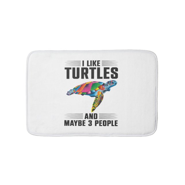 Sea Turtle Tortoise I like Turtles Badematte (Vorderseite)