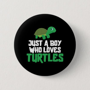 Sea Turtle Tortoise nur ein Junge, der Button