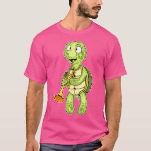 Sea Turtle Trumpet Player Kids Music Orchestra Tru T-Shirt