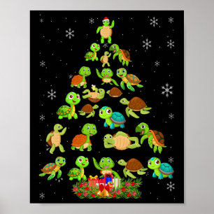 Sea Turtle Weihnachtsbaum Matching Familie Xmas Tr Poster