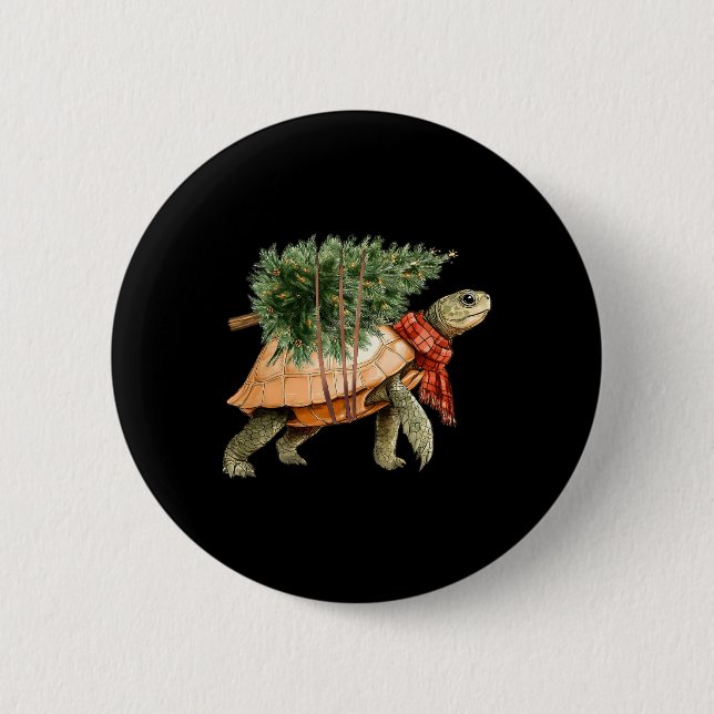Sea Turtle Weihnachtsbaum Schildkröten Strand Love Button (Vorderseite)