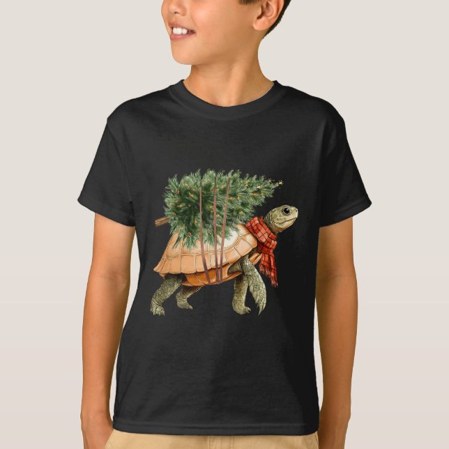 Sea Turtle Weihnachtsbaum Schildkröten Strand Love T-Shirt (Vorderseite)