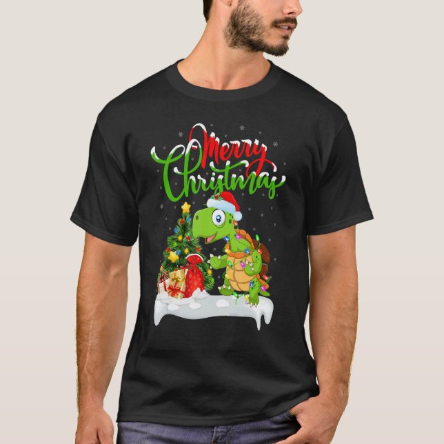 Sea Turtle  Xmas Decorations Santa Sea Turtle Chri T-Shirt (Vorderseite)