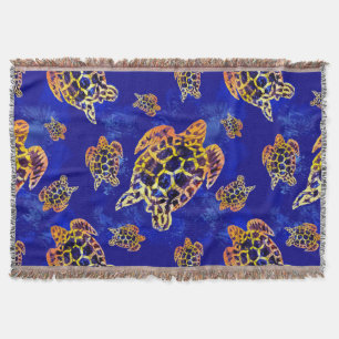 Sea Turtles Batik African Art Decke