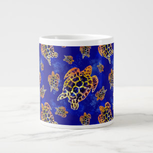 Sea Turtles Batik African Art Jumbo-Tasse
