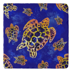 Sea Turtles Batik African Art Töpfeuntersetzer