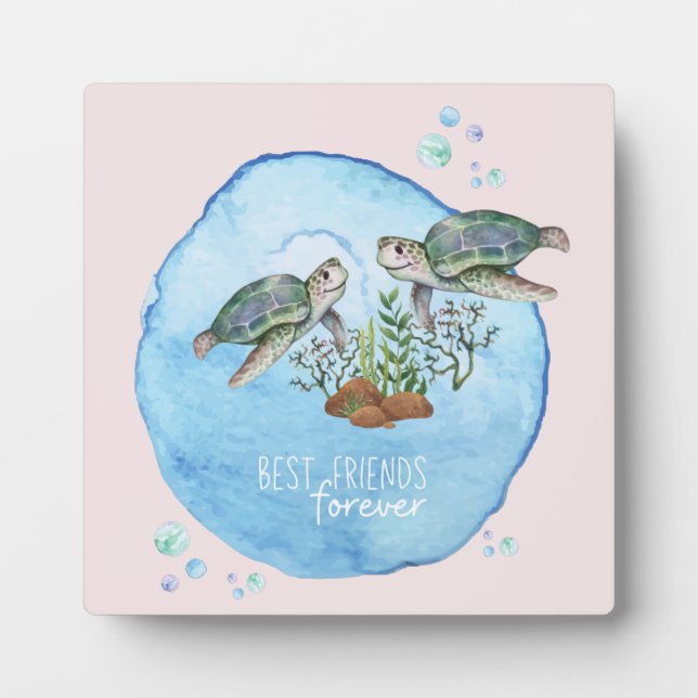 Sea Turtles Beste Freundinnen - Personalisierte Fr Fotoplatte (Vorderseite)