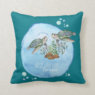 Sea Turtles Beste Freundinnen - Personalisierte Fr Kissen