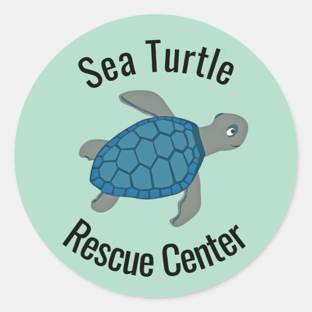 Sea Turtles Design Runder Aufkleber (Vorderseite)