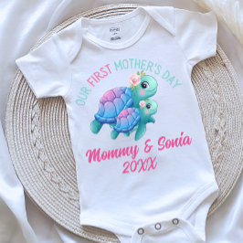 Sea Turtles First Mother Day Säugling Bodysuit Baby Strampler