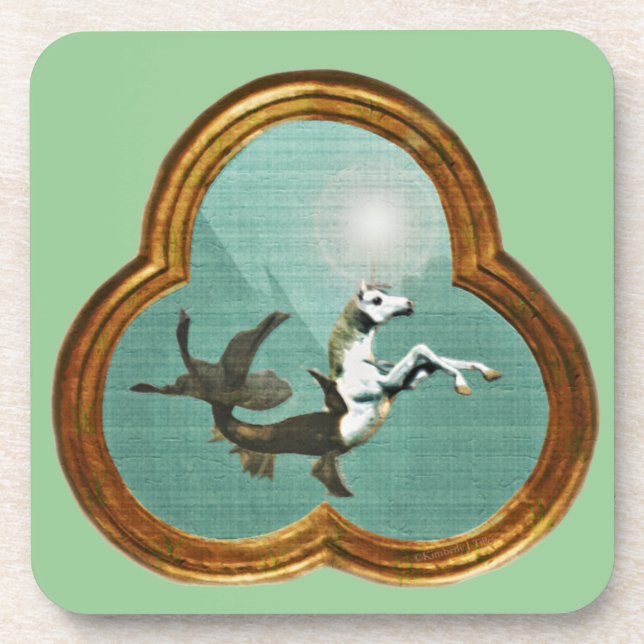 Sea Unicorn Cork Untersetzer (Vorderseite)