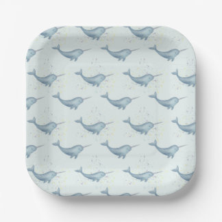 Sea Unicorn Narwhal Pappteller