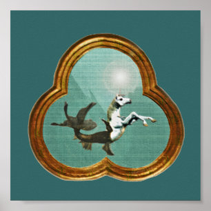 Sea Unicorn Print Poster