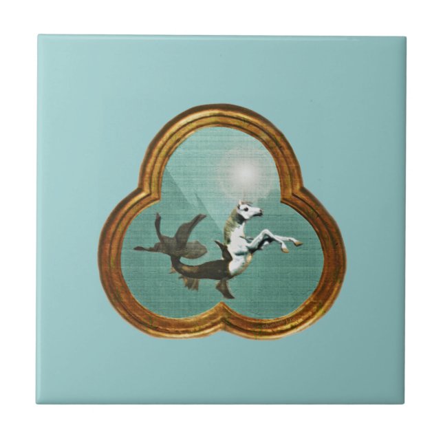 Sea Unicorn Tile Fliese (Vorderseite)
