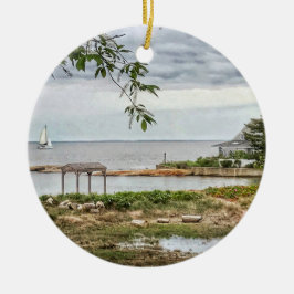 Sea View Beach Madison, Connecticut Ornament