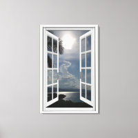Sea View Trompe L'oeil Fake Window