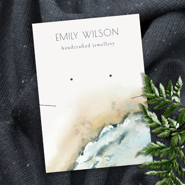 Sea Waves Sand Beach Ringe Nekklace Display Visitenkarte (Von Creator hochgeladen)