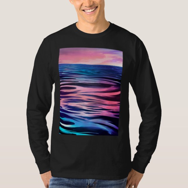 Sea Waves Sunset T-Shirt (Vorderseite)