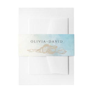 Sea Wedding Summer Blue Ocean Beach Hochzeit Einladungsbanderole