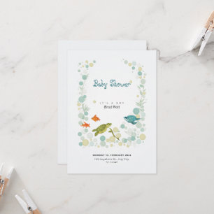 Sea World Baby Shower Einladungskarte
