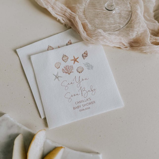 Sea you bald Coastal Baby Dusche Serviette (Von Creator hochgeladen)