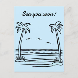 Sea you bald! postkarte
