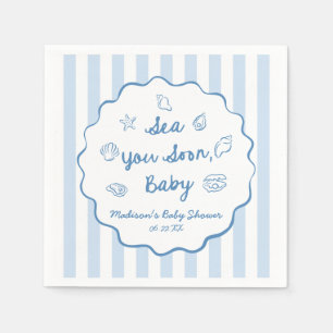 Sea You Soon Baby Bells Küsten-Baby-Party Serviette