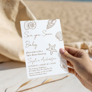 Sea You Soon Baby Küsten-Meeresschnecken-Baby-Part Einladung